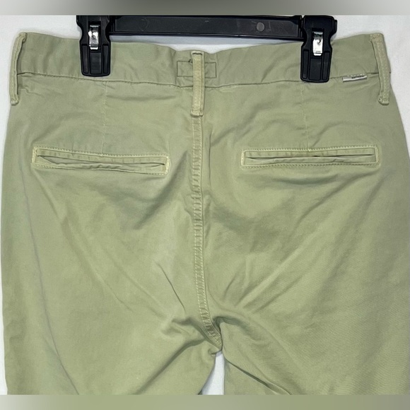MOTHER The Insider Ankle Prep Killing Time Pants Chinos Washed Army Green Cotton - Picture 9 of 14
